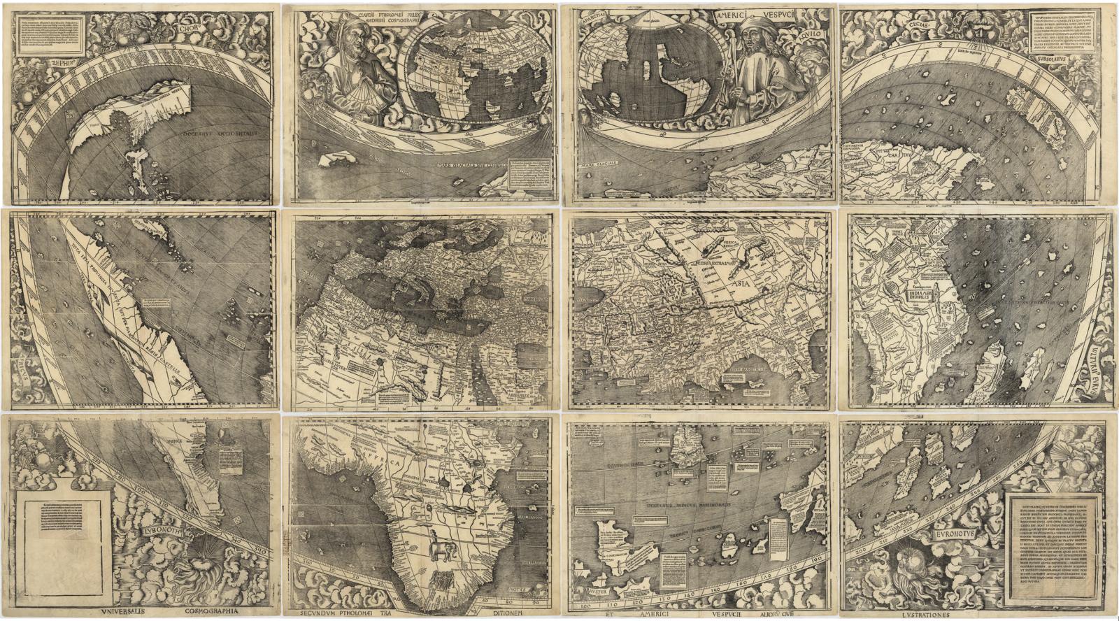 Universalis Cosmographia, 1507. Martin Waldseemüller.