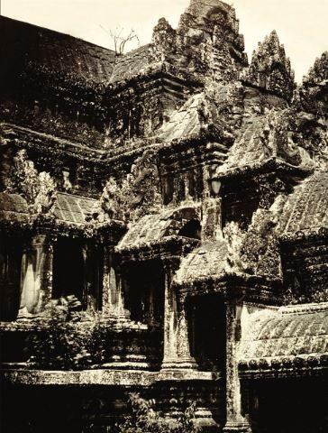 Angkor Wat, 1860s. Period photograph. Early camera records of the site include Émile Gsell (1866) and John Thomson. The photographer of this specific scan is not fixed on the file.. Street photograph.